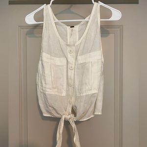 Free People White/Cream Tank Top Size S